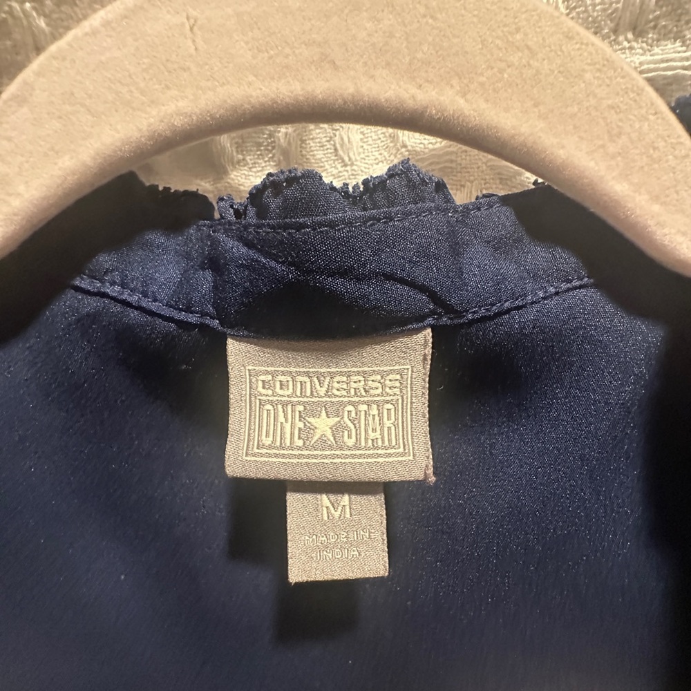 Converse Navy Ruffled Blouse - Picture 2 of 4